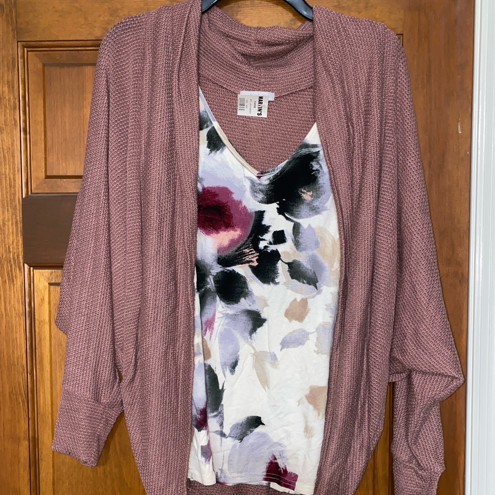 Tank top and cardigan